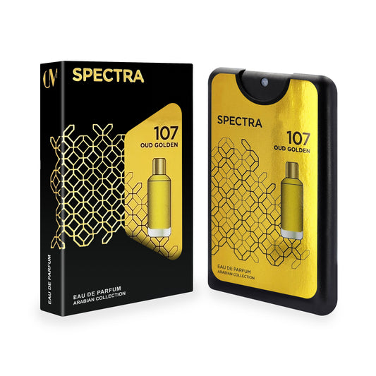 Pocket Oriental 107 Oud Golden unisex perfume by Spectra, 18ml