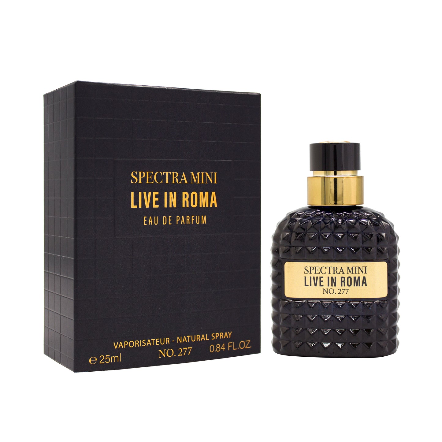 Mini 277 Live in Roma EDP for men, woody spicy perfume, 25ml