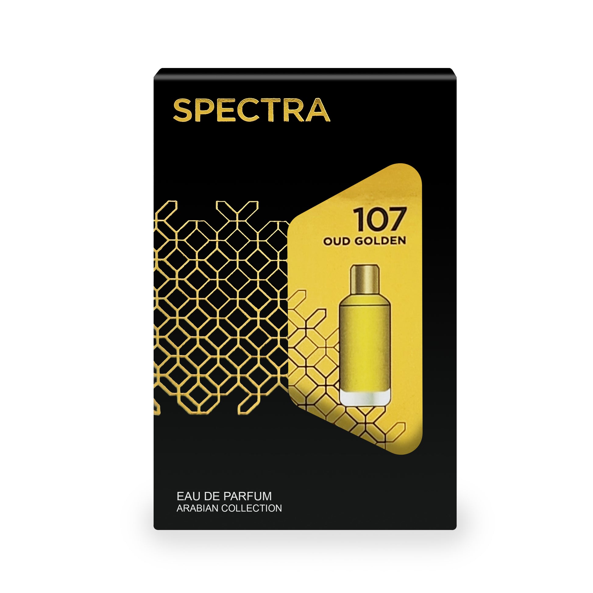 Pocket Oriental 107 Oud Golden unisex perfume by Spectra, 18ml